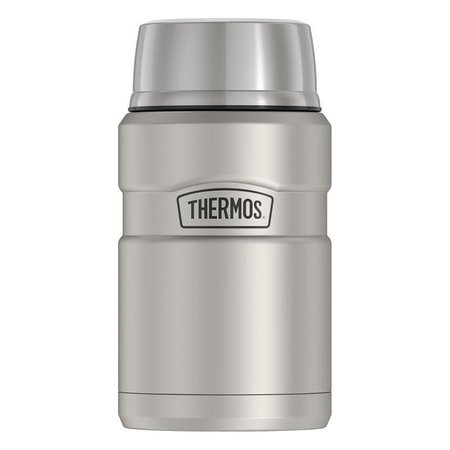 THERMOS STAINLESS KING Vacuum Insulated Food Jar, 24 oz Capacity, Stainless Steel, Matte Steel SK3020MSTRI4